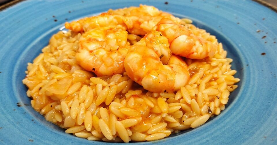 Shrimp orzotto